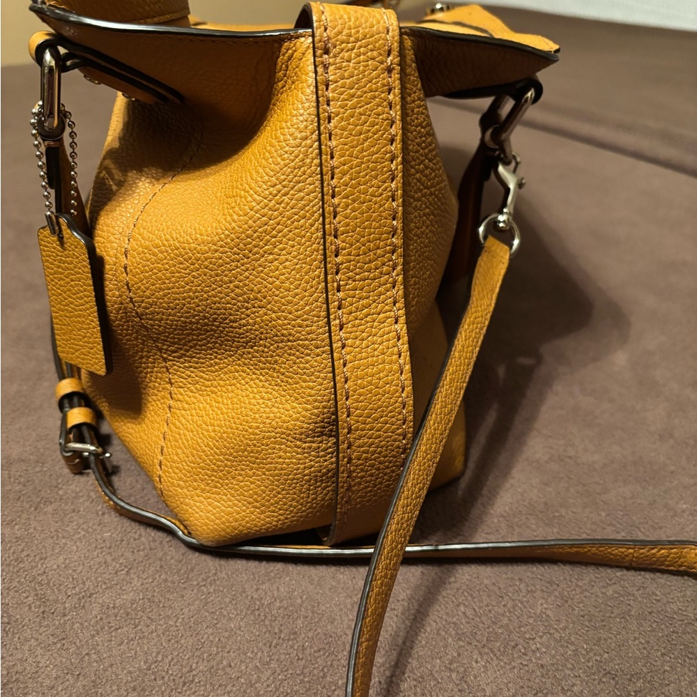 Coach Tan Edie Leather Shoulder Bag - Picture 8 of 10